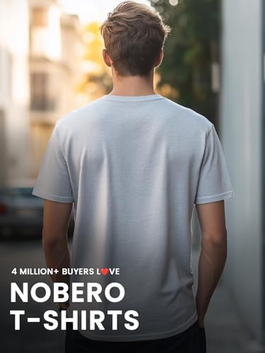 Image of Nobero 100% Cotton T Shirts for Men Stylish | Regular Fit | Graphic Printed T Shirts for Men 180 GSM Combed Cotton | Round Neck Half Sleeve