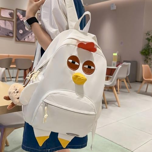 Bonita mochila para niños pequeños con forma de pollito animado 7