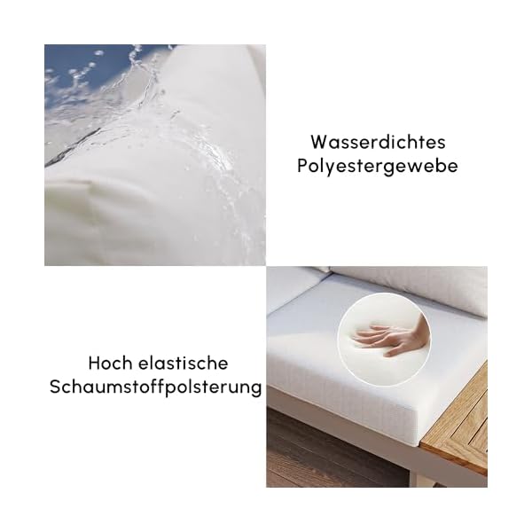 Patioco Lounge Set 6-teilig Aluminium & Teakholz