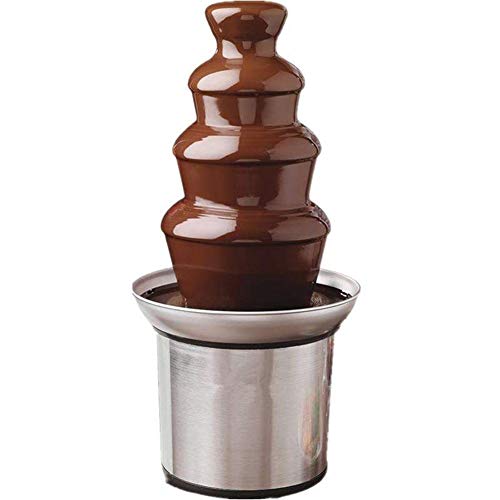 Uniquel Zuhause Schokobrunnen Schokolade, Mini Schokoladen Brunnen Edelstahl Schokofontäne 4 Schichten für Cafeterias…