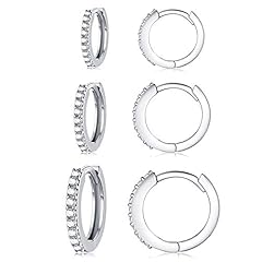 3 Pairs(8/10/12mm)-Silver