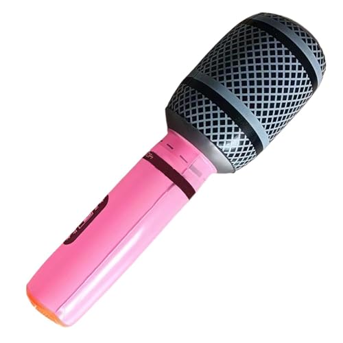 Microphone Balloons | Music Props Decor | Light Party Inflatable With Bright Edition Colors For Singing Fun Songs | Simulation M