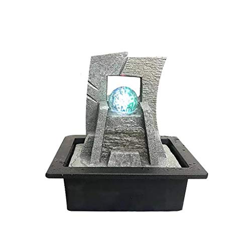 Küche Haushalt Wohnen Zimmerbrunnen Einfache Wohnzimmer Feng-Shui-Brunnen Feng-Shui-Handwerk Harz Rad Büroschreibtisch kreatives Geschenk Creative Desktop-Brunnen (Color : B) Cover