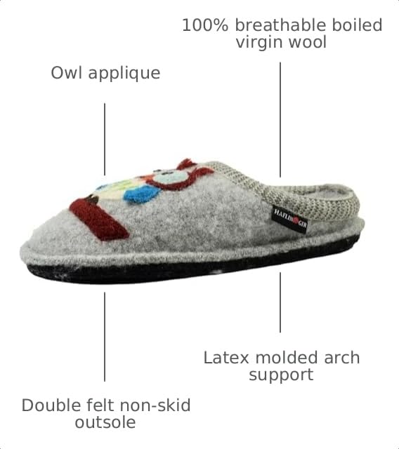 Image of HAFLINGER AR Olivia motif Wool Slipper Mule