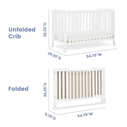 Delta Children W100560-130 Simmons Kids Aria Full Size Portable Folding Crib thumb #3