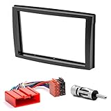 CARAV 11-083-15-6 Radioblende Car 2-DIN in Dash Installation kit Set for Mazda MPV 1999-2005; Premasy 1999-2005 / HAIMA Freema 2006-2009 + ISO and Antenna Adapter Cable