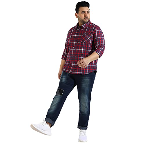 Image of CAHOOT Instafab Plus Men's Button Up Regular Fit Shirt for Casual Wear | Modern Clothing Shirt Crafted with Regular Sleeve, Comfort Fit & High-Performance for Everyday Wear