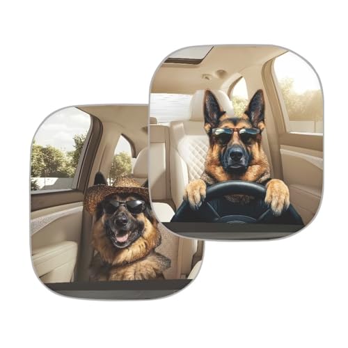 Image of Fashion Sheepdog Sun Shade for Car Window Foldable Automotive Front Window Sunshade Protector Heat Reflector-Keep Your Vehicle Cool Universal for Auto Truck Van SUV