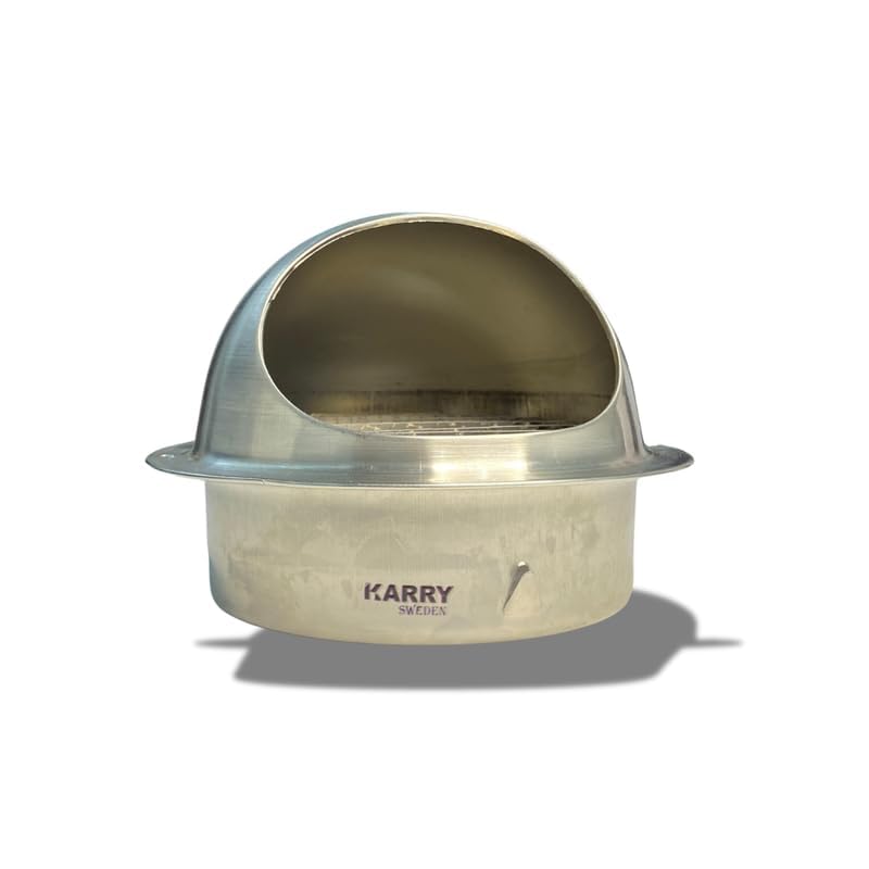 6″ Karry Sweden Stainless Steel Air Diffuser With Cap (TP008)Cover for Exhaust Fan Outer Hole | Rust-Proof Exterior Ventilation Grille,Durable Ventilation Solution for Home, Office & Commercial Spaces