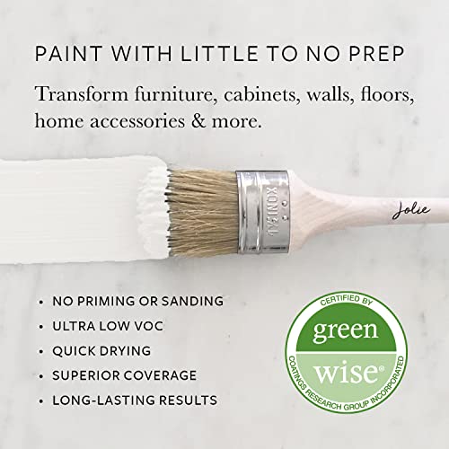 Jolie Paint - Matte Finish Paint For Furniture, Cabinets, Floors, Walls, Home Decor And Accessories - Water-Based, Non-Toxic (32Oz - Quart, Gesso White [Clean White]) #TOP1