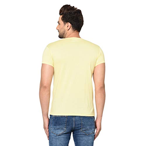 Image of Men's Cotton Blend Half Sleeve V Neck Tshirt