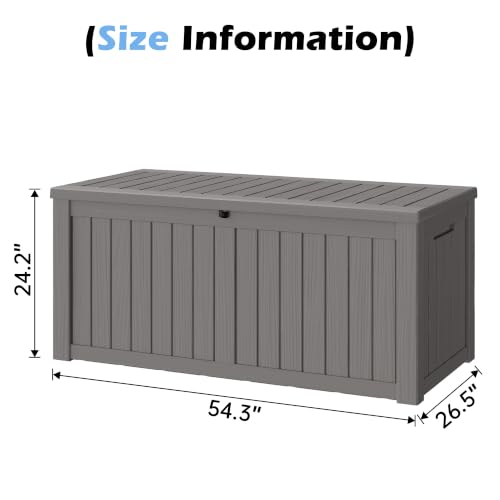 Image of Outdoor Storage Box Waterproof, 160 Gallon Deck Box For Patio Storage