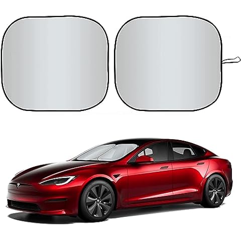 Enovoe Car Sunshades for Windshield with Bonus Drawstring Pouch Bag with Woven Logo. Premium 230T Reflective Material Blocks Heat. Windshield Cover Sun Shade Keeps Vehicle Cool - 31 x 28 in Cover