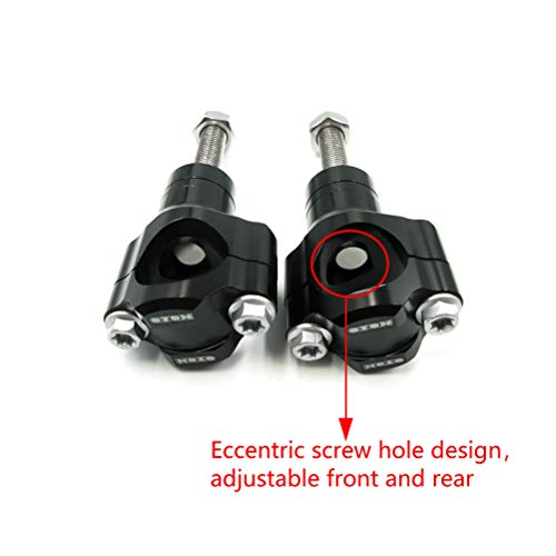 Otom Motorcycle Handlebar Clamp Cnc Aluminum Alloy Bar Clamps 28Mm Or 1 1/8" For Cr Wr Kxf Rmz Crf Handlebar Riser (Black, 10Mm) #TOP2