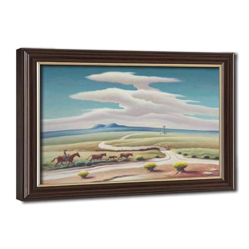 The Plains Thomas Hart Benton impression sur toile pour créer un coin lecture inspirant