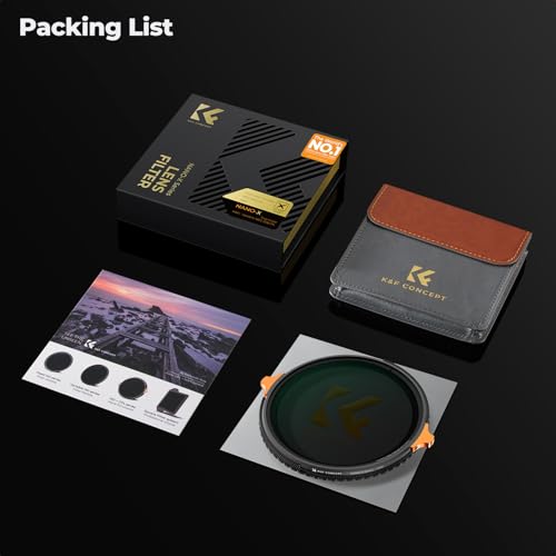 Image of K&F CONCEPT 40.5mm True Color Variable Fader ND2-32 ND Filter and CPL Circular Polarizing Lens Filter in 1 for Camera Lens Neutral Density Polarizer Filter (Nano-X Series)