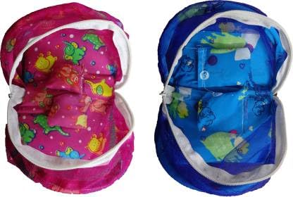 KindleCraft KindleCraft Laddu Gopal Mosquito Net Bed for Size 0 to 5 / Pure Cotton Super Soft Bed with Pillow Dress (Cotton)