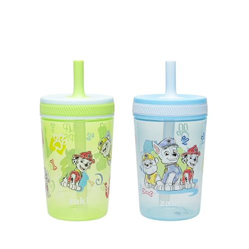 Image of Zak Designs PAW Patrol Kelso Toddler Cups For Travel or At Home, 15oz 2-Pack Durable Plastic Sippy Cups With Leak-Proof Design is Perfect For Kids (Chase, Marshall, Rubble, & More)