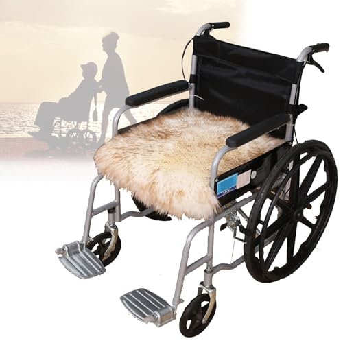 Winter Warm Wheelchair Cushion Pure Wool Wool Seat Cover for Electric/Manual Wheelchair, Chair, Sofa or Car Super Soft and Comfortable Wool Cushion
