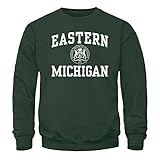 Barnesmith Eastern Michigan University EMU Eagles Adult Unisex Crewneck Sweatshirt, Heritage, Hunter Green, Small
