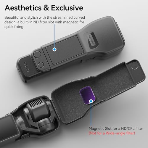 Image of AMAZEAR Gimbal Screen Protective Cover for DJI OSMO Pocket 4 /3 /Xtra Muse, Pocket4 Accessories Portable Lens Cap Hard Case with Soft Lining for Carry /Protection /Storage, Quick Open /Close, Black