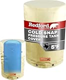 Redford Supply Co. Cold Snap (5°F) Round Pressure Tank Cover Insulation, 12' Diameter x 54' H, Water Well Tank Covers Insulated, Well Pump Cover Insulated Freeze Proof for Winter Outdoor (Beige)