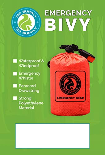 4 Pack Emergency Sleeping Bags For Survival Sleeping Bag, Waterproof Mylar Thermal Bivy Sack Blanket, Survival Kits, Hiking Gear, Outdoor Portable Camping Accessories Adventure, Emergency Supplies #TOP6
