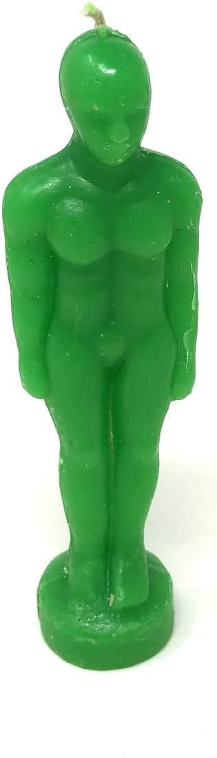Spell Candles 6.5 inches Figurine | Spell Candles |Healing Candle | Money Healing Candle | Wicca Supplies (Green Male)