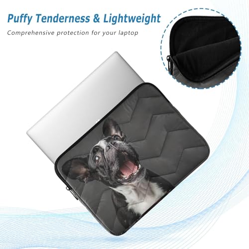 Funda para portátil 13-14 pulgadas con diseño de perro blanco y negro impermeable miniatura 5