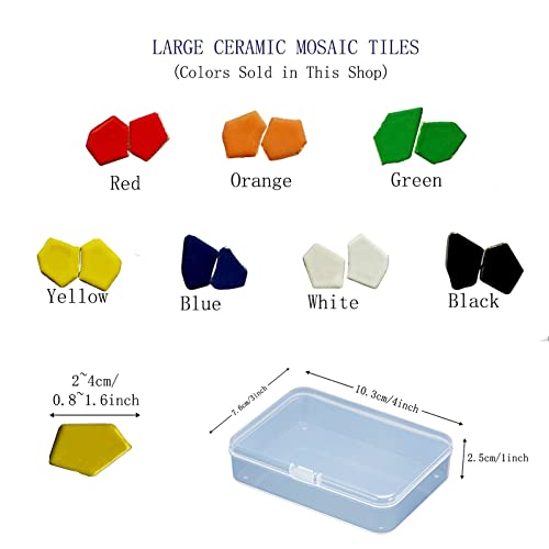 Smayt Yi 200G Bulk Ceramic Mosaic Pieces Irregular Mosaic Tile For Home Crafts Bathroom Flower Pot Outdoor Tables Coasters Decoration(0.8-1.2Inch,Yellow) #TOP2