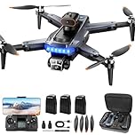 4K Drone with Camera for Adults - HYTOBP P17 GPS Drones with Auto Return, Brushless Motor, Obstacle Alert, Auto Hover, Adjustable Lens, Lightweight Foldable RC Quadcopter Under 249g(Black)