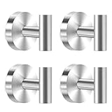 KINDLUME Ganchos Adhesivos para Pared, para Colgar Toallas y Albornoces (Plateado)