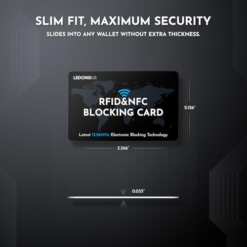 RFID Blocking Cards – 6 Pack with 2 RFID Sleeves | Anti-Theft Contactless NFC Protection for Debit Credit Cards & Wallet | Slim & Durable Perfectly fits in Wallet | Black2