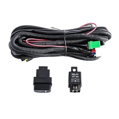 Faisceau antibrouillard voiture 12V avec fils de connexion et prise Mitsubishi