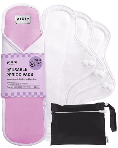 Pixie Cotton Cloth Pads for Feminine Care (Regular)