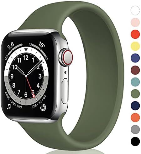 Unnite Stretchy Solo Loop Bands Compatible for Apple Watch Band 38mm 40mm 41mm 42mm 44mm 45mm, Silicone Sports Band Elastic Replacement Wristband for iWatch Series SE/8/7/6/5/4/3/2/1 Women Men