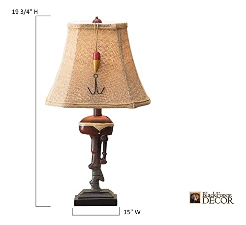 Black Forest Décor Outboard Accent Table Lamp – Rustic Decor For Living Room #TOP4