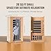 VEVOR Far Infrared Wooden Sauna, Room Home Sauna Spa for 1 to 2 Person, Low EMF Far Infrared Hemlock Wood Sauna with Tempered Glass Door & Multicolor Lamp & Bluetooth Speakers & Chromotherapy Lights,