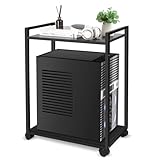 Support tour PC à 2 niveaux : notre support de processeur adopte un concept de design à deux couches. La couche inférieure stocke l'ordinateur hôte, et la couche supérieure peut stocker des fournitures de bureau telles que des imprimantes, des plantes en pot, des magazines, et peut également être utilisée comme chariot de bagages mobile.