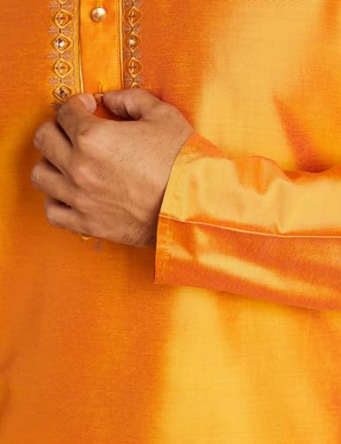 Image of Amazon Brand - Symbol Men Festive Embellished Long Kurta (Regular Fit)