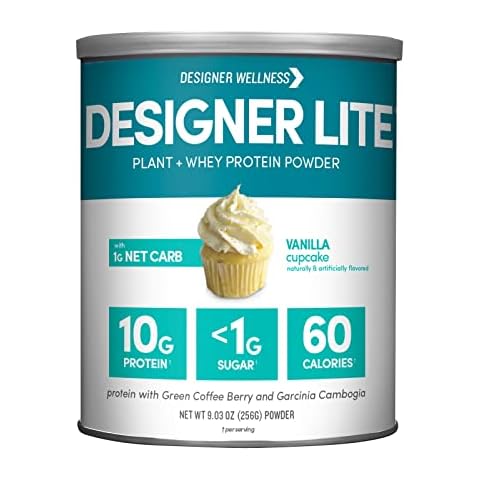 Designer Wellness Low Calorie Natural Protein Powder - Vanilla Cupcake Cover