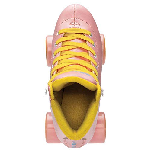 Impala Rollerskates Women's Lace-Up Rollerskates, Pink/Yellow (Pnk/Yllw), 7 #TOP3