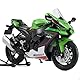 Risopen 1:12 Motorrad-Modellspielzeug kompatibel für Kawasaki Ninja ZX-10R Metalldruckguss mit Kunststoff-Motorradmodell kein Zusammenbau erforderlich, Mini-Fertigmoto für Erwachsene (Grün)