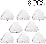 Malayas - 8 pezzi set bianco Universale in microfibra triangolare lavabile pulizia Pad Cover per...