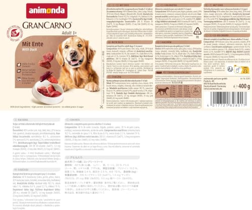 animonda GranCarno Hunde Nassfutter mit Ente (6 x 400g)