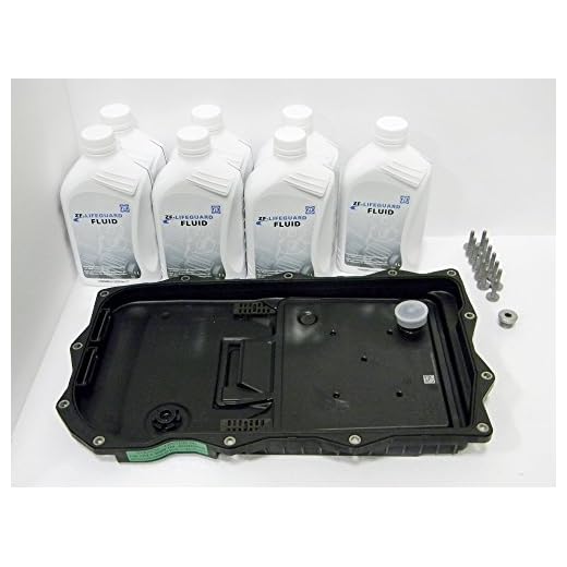 ZF Automatic Transmission Oil Pan Filter Kit 1087298247 and 7 Liters of ZF Transmission Fluid (Lifeguard 8 - S671090312)