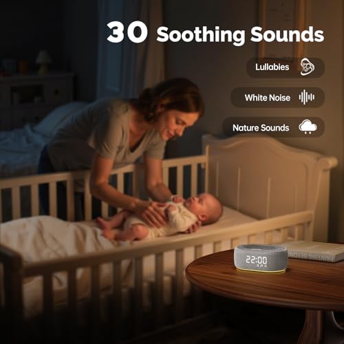 1Mii White Noise Machine with Alarm Clock, Sound Machine for Sleep for Adult Baby, Smart - image 3