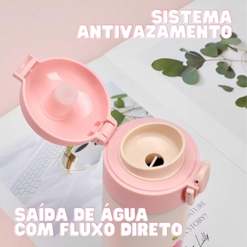 Garrafa Térmica Infantil Garrafinha Térmica Garrafa Térmica Inox 500ml Com Tampa Antivazamento Para
