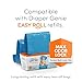 Diaper Genie Signature Gift Set | Includes Easy Roll Refill with 48 Bags | Holds Up to 2256 Newborn Diapers