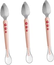 Veemoon 3 Pçs Raspador De Frutas Colher De Bebê Colher Talheres De Aço Inoxidável Colheres De Alimentação Do Bebê Colher De Purê De Frutas Suprimentos De Alimentação Para O Bebê Colher De